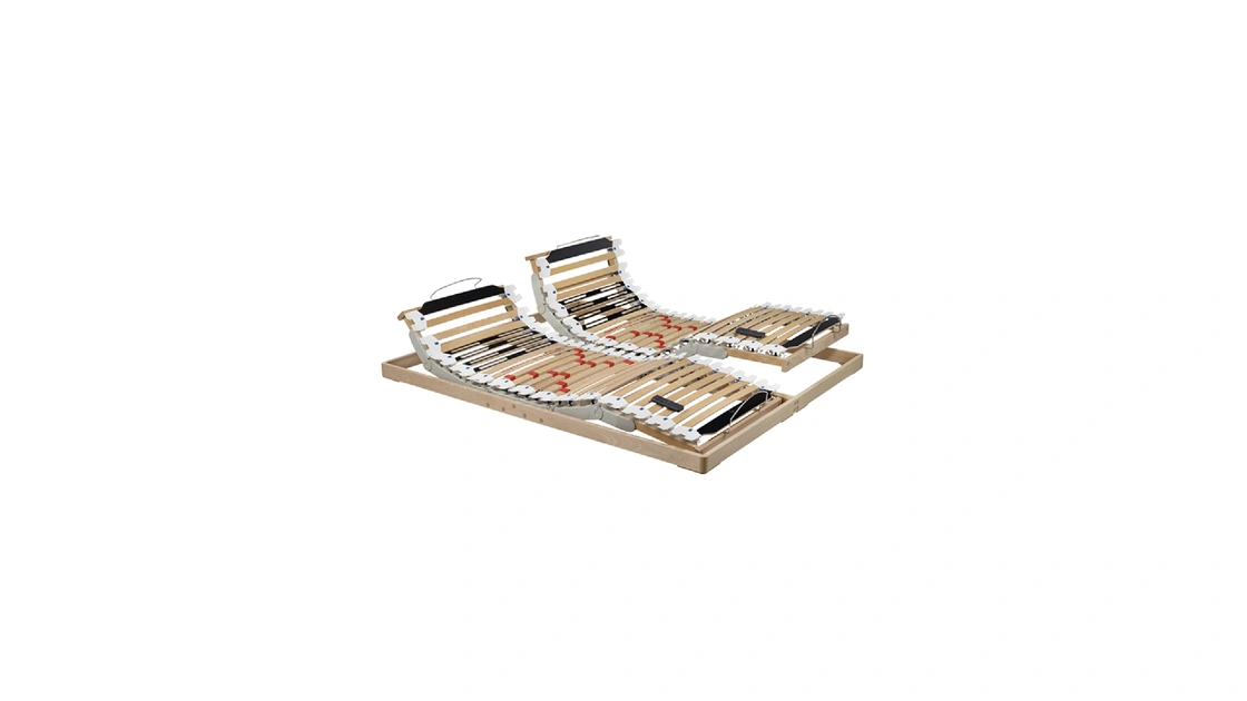 Rete elettrica con telaio in faggio e doghe in legno Ergonomic di Rimar