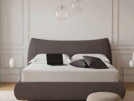 Letto Calliope in tessuto mimbottito di Rinaldi Group