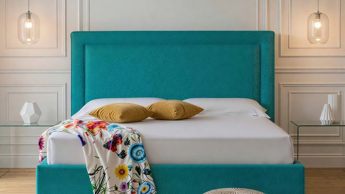 Letto Line in tessuto imbottito di Rinaldi Group