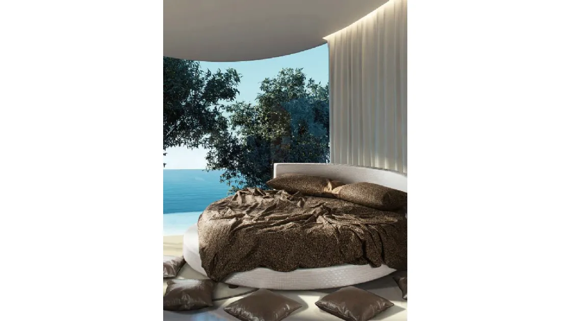 Letto matrimoniale rotondo Luxor di Baiardi