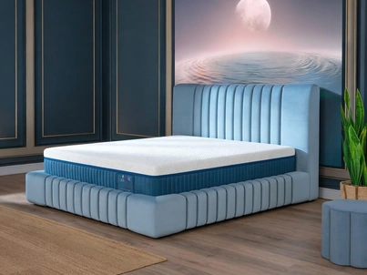 Letto Nuvola in tessuto imbottito di Rinaldi Group