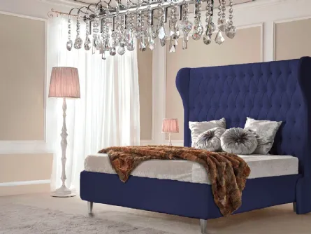 Letto classico con testiera capitonnè Royal di Baiardi