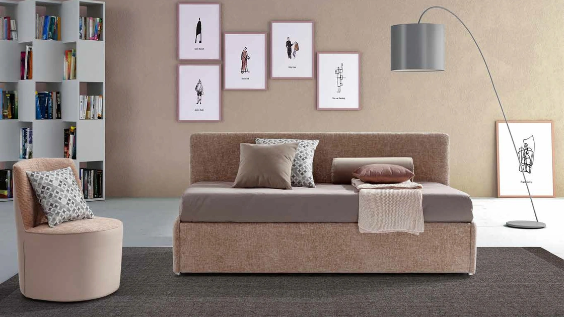 Letto singolo con contenitore Coco Back di Rimar