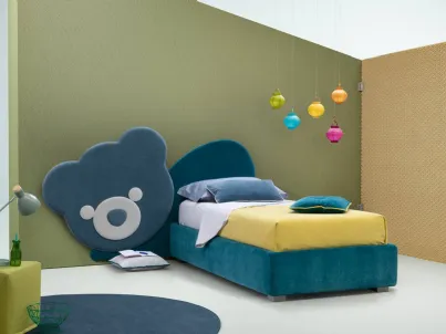 Letto singolo in tessuto per bambini Ted di Bside