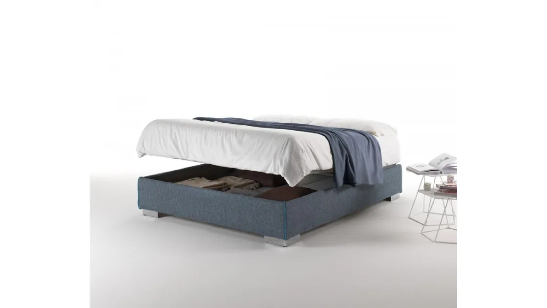 Letto in tessuto Sommier con box contenitore di Salvetti