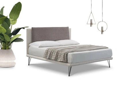 Letto in tessuto imbottito Ugo di Salvetti
