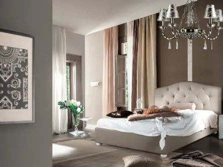 Letto classico con testiera imbottita Vanity di Baiardi