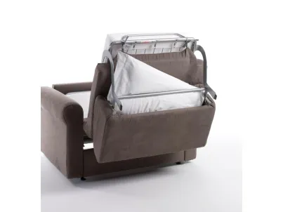 Poltrona Letto Cris in tessuto con portaguanciale di Salvetti