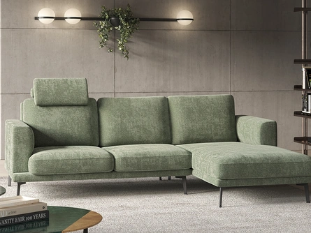 Divano con penisola Trebon di Rigosalotti