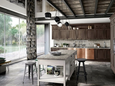 Cucina Classica ad angolo con isola Louisiana 04 di Spagnol Cucine